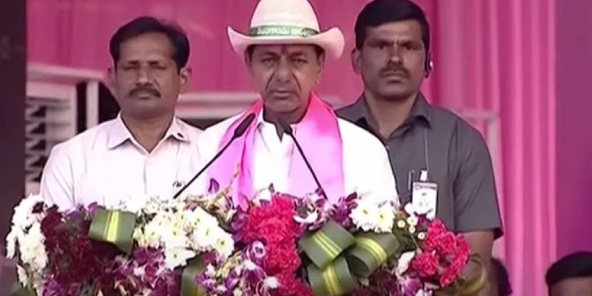 cm kcr comments on eating pizza and burgers in brs khammam meeting